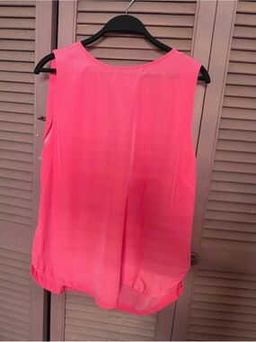Shinestar Hot Pink Sleeveless Chiffon Blouse